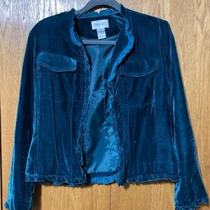 Chadwicks Teal Velvet Women's Jacket